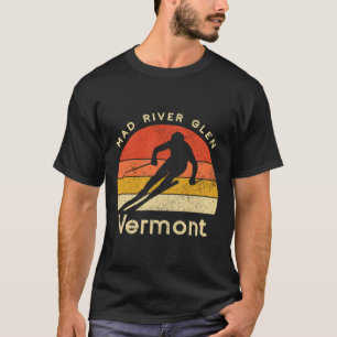 Vintage Ski Mad River Glen Vermont Mountain  T-Shirt