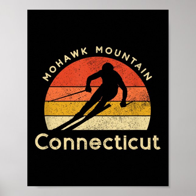 Vintage Ski Mohawk Mountain Connecticut Mountain  Poster (Front)