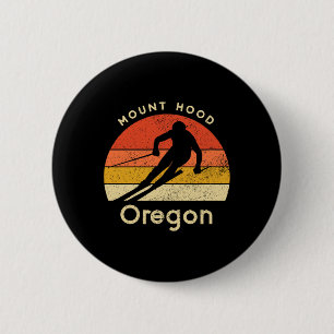 Vintage Ski Mount Hood Oregon Mountain 2 Inch Round Button