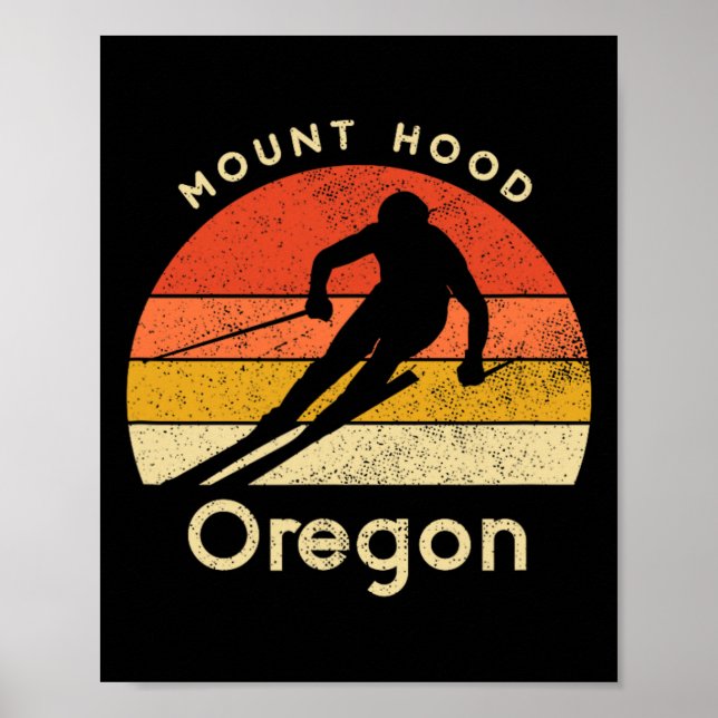 Vintage Ski Mount Hood Oregon Mountain  Poster (Front)