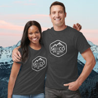 Vintage Ski Mountain Logo Aspen Colorado Your Text
