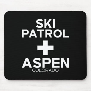 Vintage Ski Patrol Aspen T Shirt Snowboarding Skii Mouse Pad
