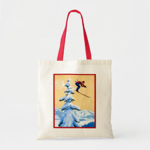 Vintage ski poster, Jungfrau region, Switzerland Tote Bag