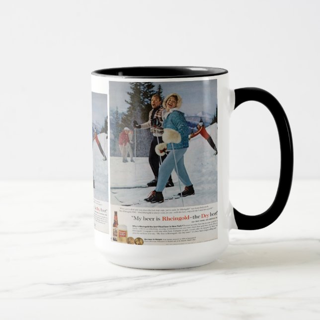 Vintage Ski Poster,  Rheingold beer Mug (Right)