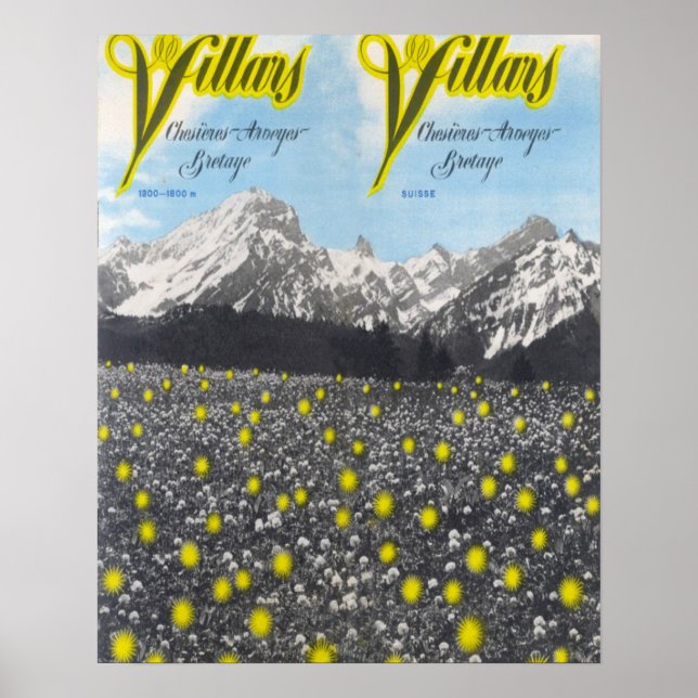 Vintage Ski poster, Villars Poster (Front)