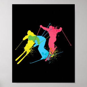 Vintage Ski Skiing Gifts For Men Poster