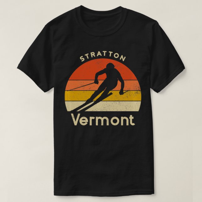 Vintage Ski Stratton Vermont Mountain  T-Shirt (Design Front)