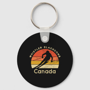 Vintage Ski Whistler Blackcomb Canada Mountain Keychain