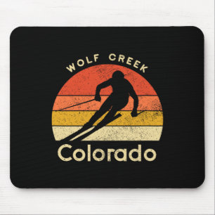 Vintage Ski Wolf Creek Colorado Mountain Mouse Pad
