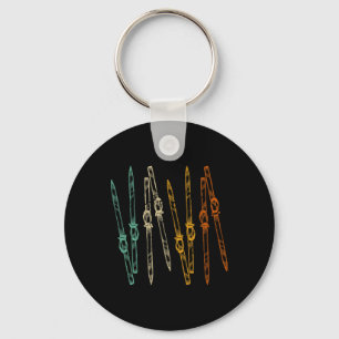 Vintage Skiing Retro Ski  Keychain