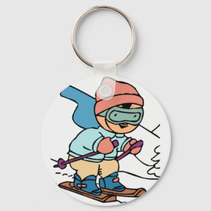 Vintage Skiing   skiing lovers   ski resort   snow Keychain