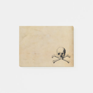 Vintage Skull and Crossbones Illustration Post-it Notes