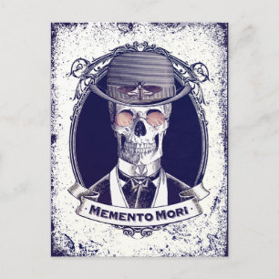 Vintage Skull Art Memento Mori postcard