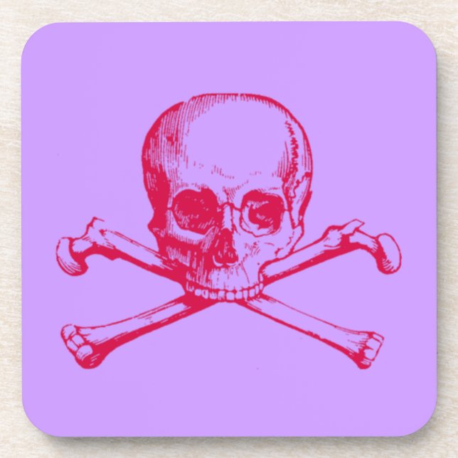 Vintage Skull & Crossbones Coaster (Front)