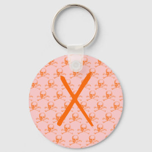 Vintage Skull & Crossbones Keychain