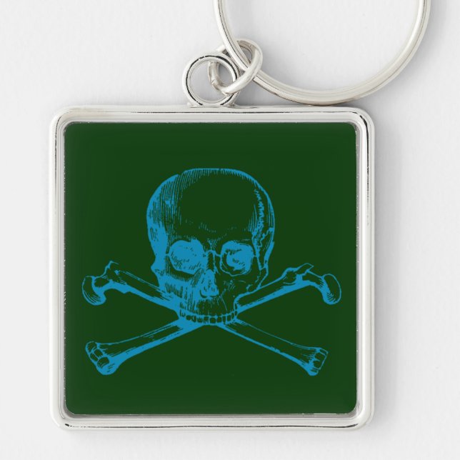 Vintage Skull & Crossbones Keychain (Front)