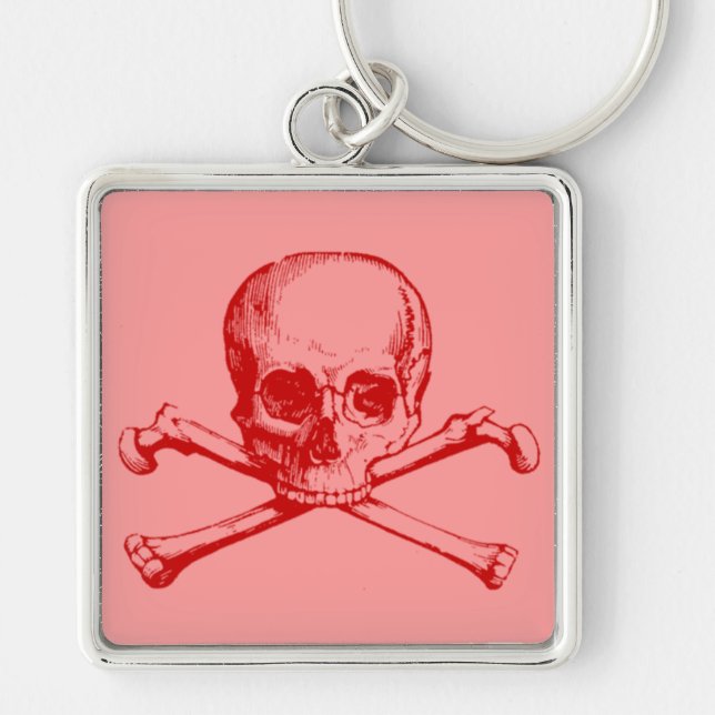 Vintage Skull & Crossbones Keychain (Front)
