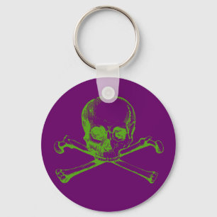 Vintage Skull & Crossbones Keychain