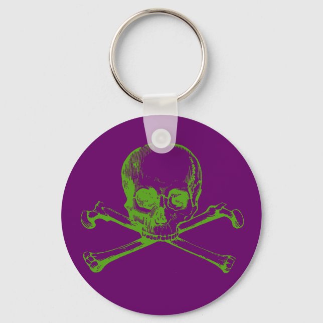 Vintage Skull & Crossbones Keychain (Front)