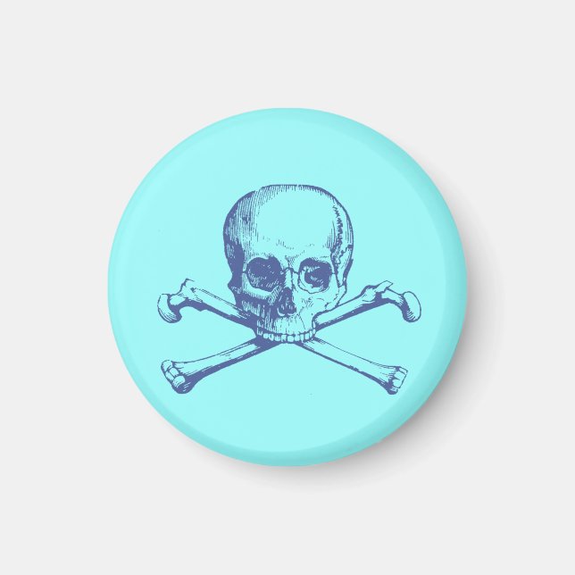 Vintage Skull & Crossbones Magnet (Front)