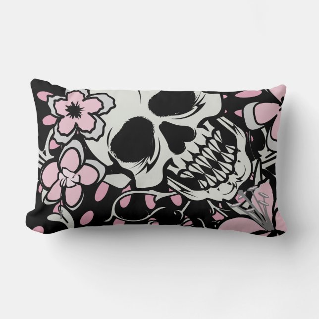 Vintage Skull Lumbar Pillow (Front)