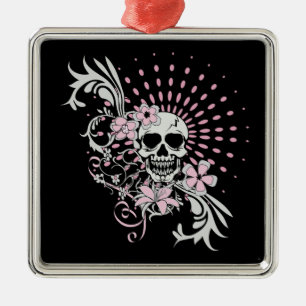 Vintage Skull Metal Ornament
