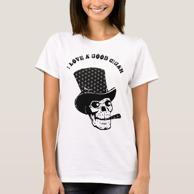 Vintage Skull Skeleton Scary Fun Personalize T-Shirt (Front)