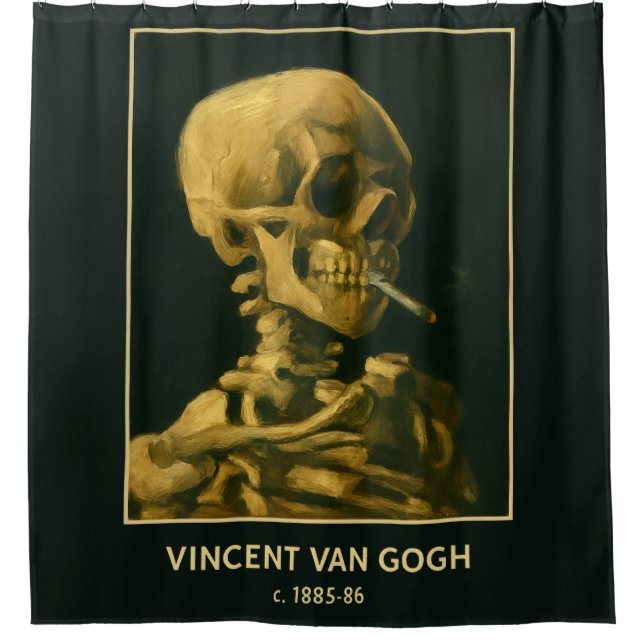 Vintage Skull Smoking – Unique Van Gogh Inspired  (Front)