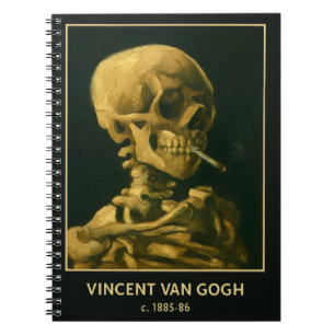 Vintage Skull Smoking – Unique Van Gogh Inspired Notebook