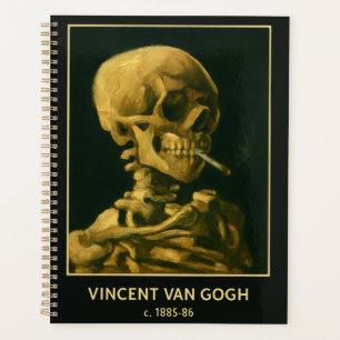 Vintage Skull Smoking – Unique Van Gogh Inspired Planner
