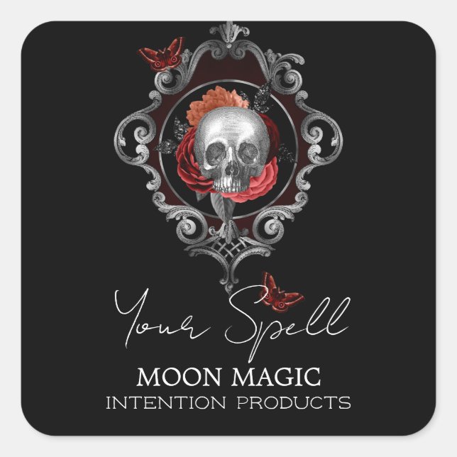 Vintage Skull Spell Jar Labels (Front)