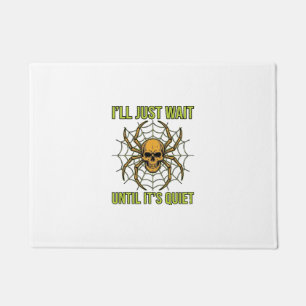 Vintage Skull Spider Funny Halloween T-Shirt Desig Doormat