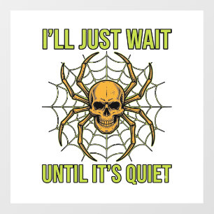 Vintage Skull Spider Funny Halloween T-Shirt Desig Window Cling