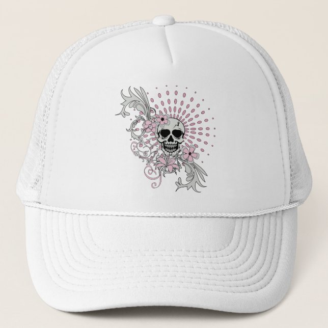 Vintage Skull Trucker Hat (Front)