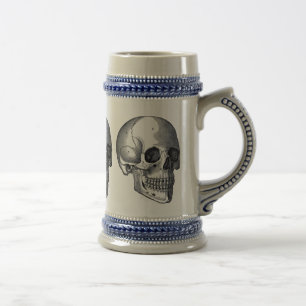 Vintage Skulls Traditional German Beer Stein Mug