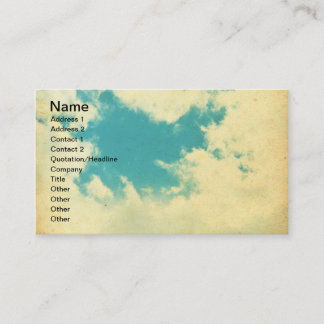 Vintage Sky And Clouds Business Card