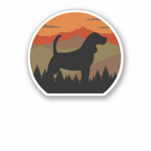 Vintage Sky Mountains Country Wilderness Beagle