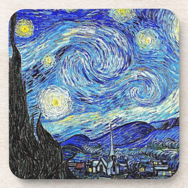 Vintage Sky Night Starry Night Coaster (Front)