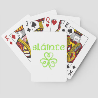 Vintage Slainte Cute Cheers Good Health Fun St Pat Playing Cards