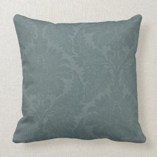 Vintage Slate Blue Throw Pillow