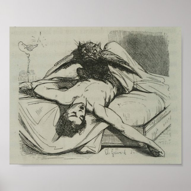 Vintage Sleep paralysis depiction Poster (Front)
