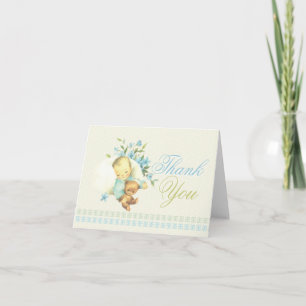 Vintage Sleeping Baby Shower Custom Thank You