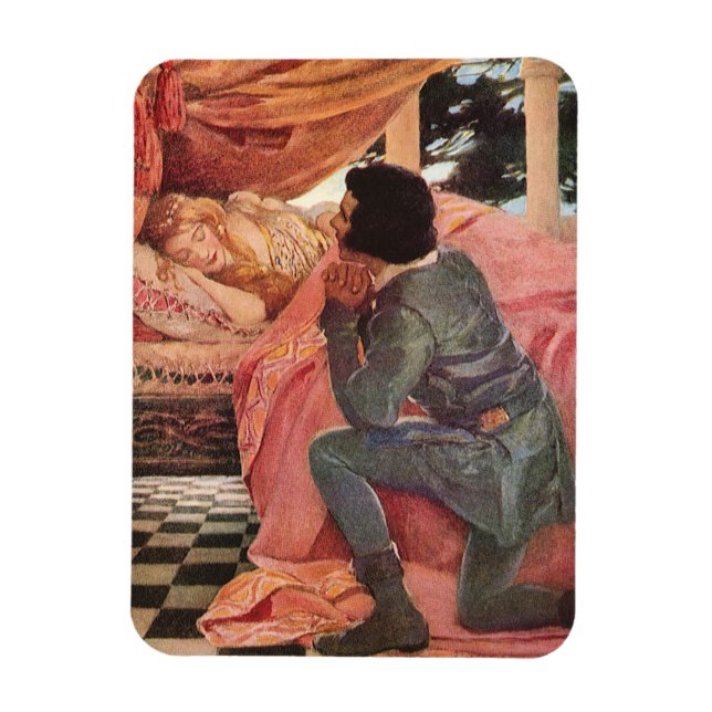 Vintage Sleeping Beauty by Jessie Willcox Smith Magnet (Vertical)
