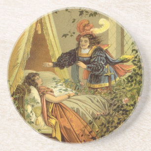 Vintage Sleeping Beauty, Victorian Fairy Tales Coaster