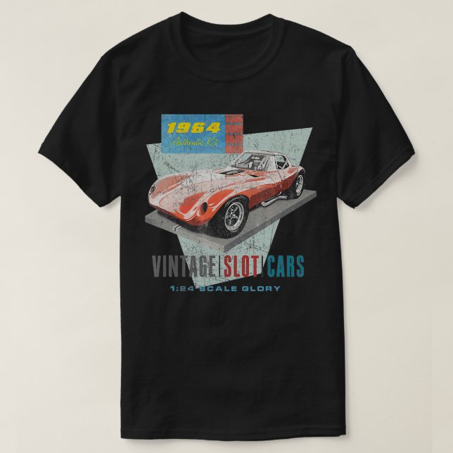 Vintage Slot Racing throwback  T-Shirt (Design Front)