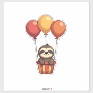 Vintage Sloth Balloons Retro Cute Animal Design 2