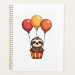 Vintage Sloth Balloons Retro Cute Animal Design 2 Planner<br><div class="desc">Vintage Sloth Balloons Retro Cute Animal Design 2</div>