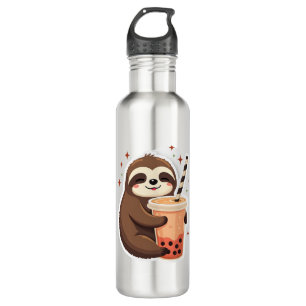 Vintage Sloth Boba Cute Retro Tea Lover 2 710 Ml Water Bottle
