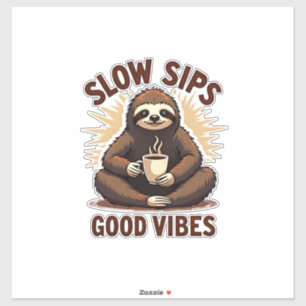 Vintage Sloth Coffee Shirt Cute Slow Morning Humou