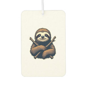 Vintage Sloth Emblem Engraving Shirt Air Freshener